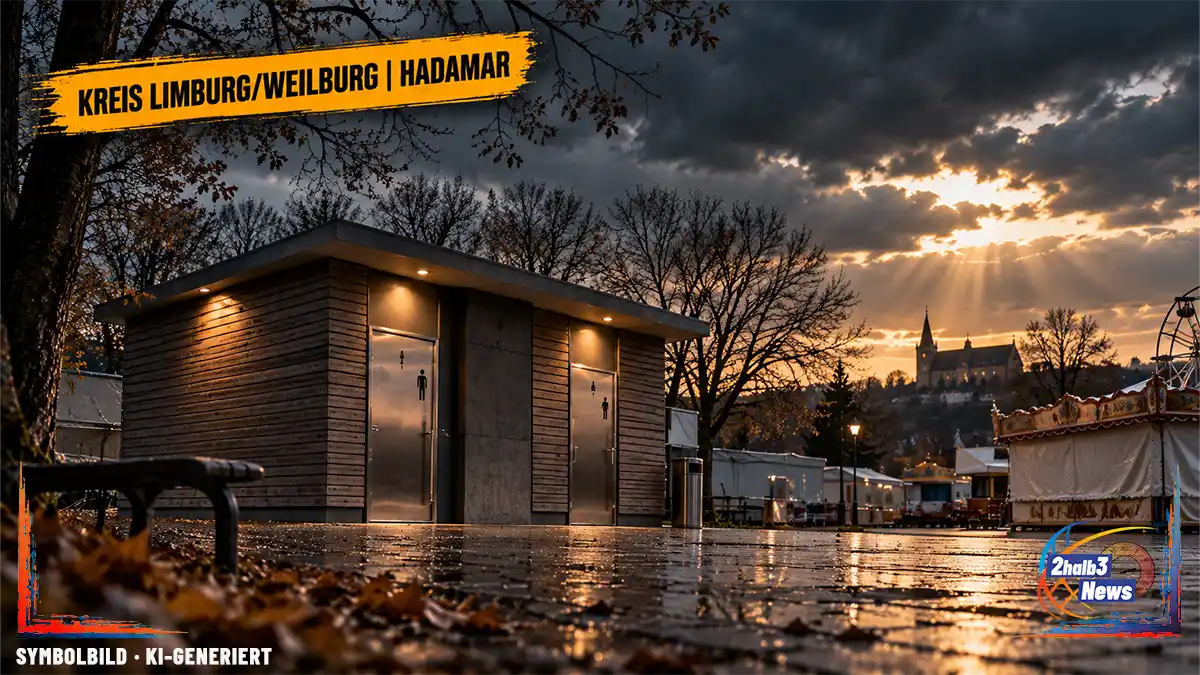 Symbolisches Motiv zum Neubau der Toilettenanlage „In der Host“ in Niederhadamar, Thema der 2halb3-Recherche zu Kosten und Finanzierung.