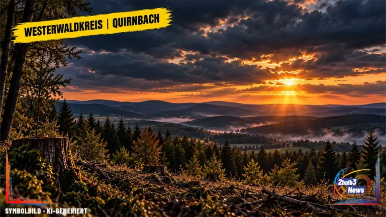 Symbolisches Waldmotiv zum geplanten Windpark „Drei Eichen“ bei Quirnbach, Vielbach, Leuterod und Helferskirchen.